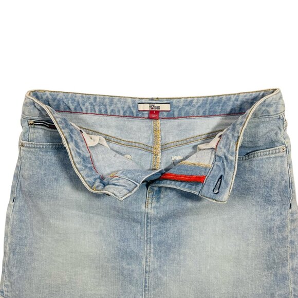 Tommy Hilfiger mini Fringe Skirt for Women light denim sz 8 - Picture 11 of 15